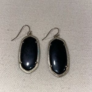 Kendra Scott Gold and Black Stone Elle Earrings